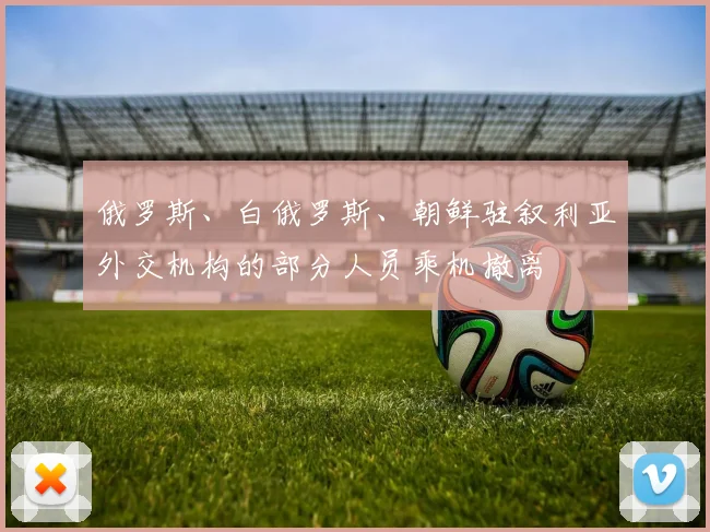俄罗斯、白俄罗斯、朝鲜驻叙利亚外交机构的部分人员乘机撤离